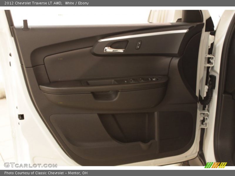 White / Ebony 2012 Chevrolet Traverse LT AWD