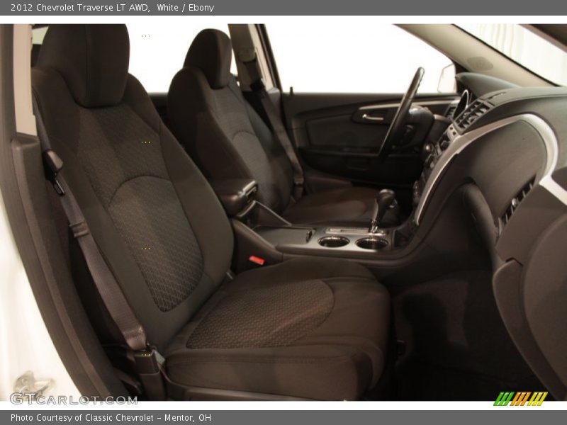 White / Ebony 2012 Chevrolet Traverse LT AWD