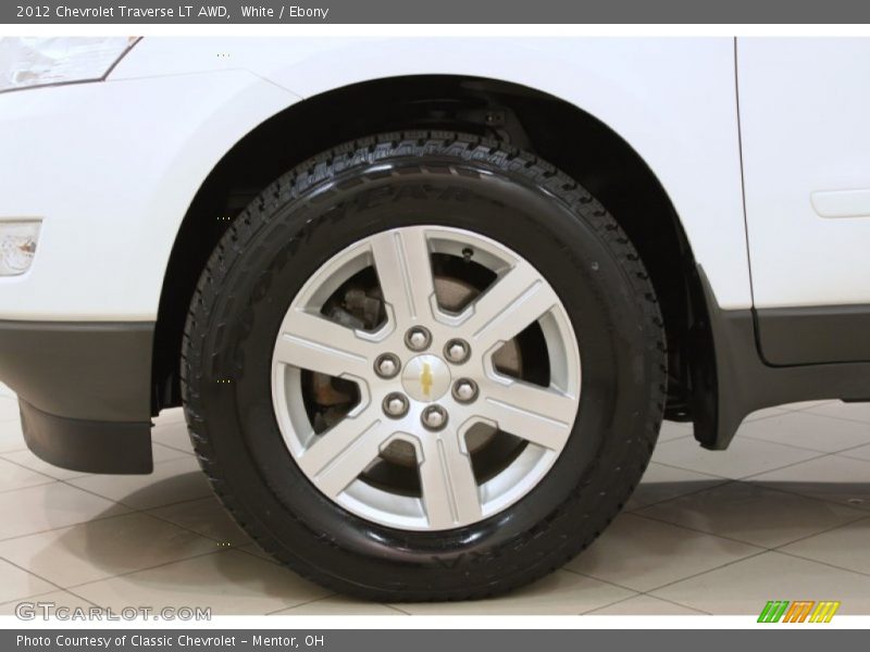 White / Ebony 2012 Chevrolet Traverse LT AWD