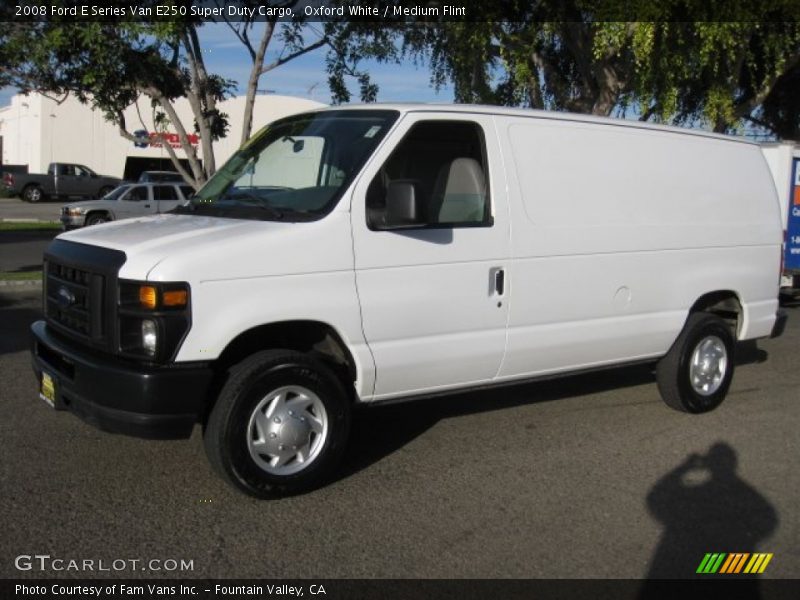 Oxford White / Medium Flint 2008 Ford E Series Van E250 Super Duty Cargo