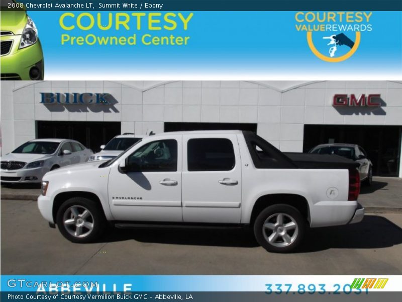 Summit White / Ebony 2008 Chevrolet Avalanche LT