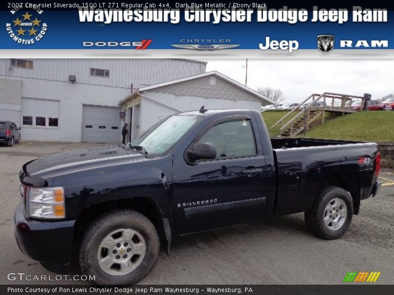 Dark Blue Metallic / Ebony Black 2007 Chevrolet Silverado 1500 LT Z71 Regular Cab 4x4