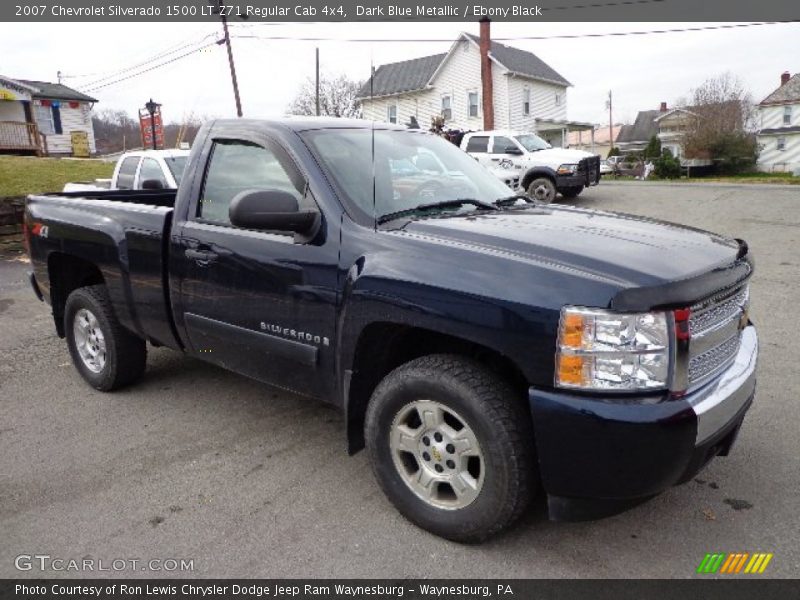 Dark Blue Metallic / Ebony Black 2007 Chevrolet Silverado 1500 LT Z71 Regular Cab 4x4