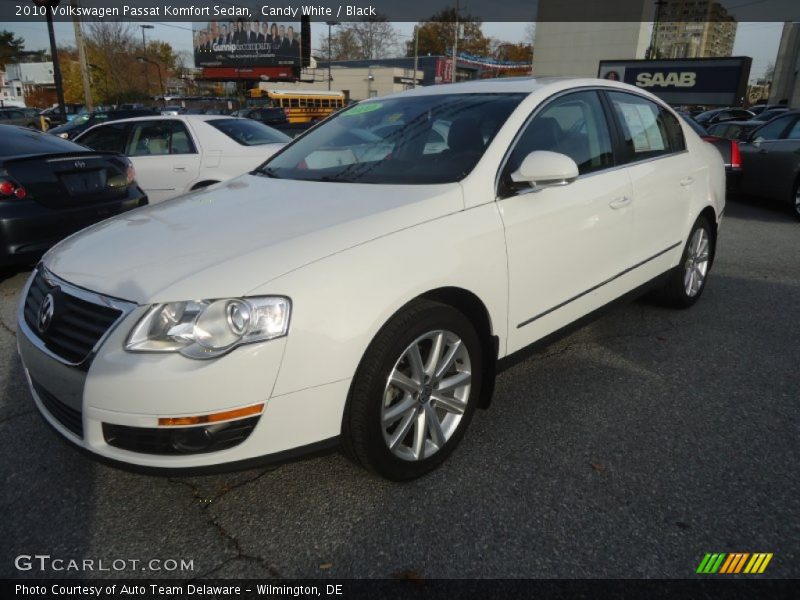 Candy White / Black 2010 Volkswagen Passat Komfort Sedan