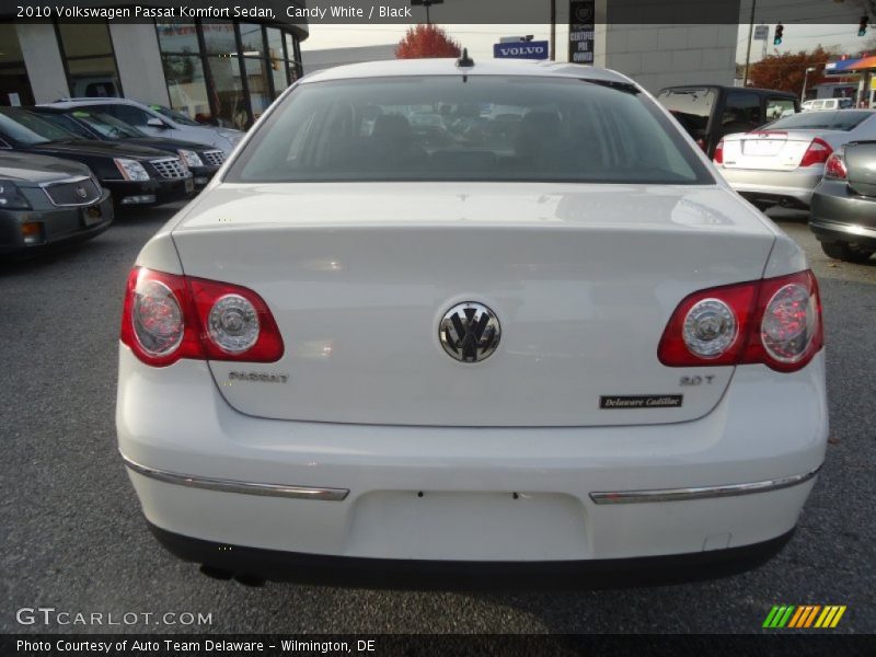 Candy White / Black 2010 Volkswagen Passat Komfort Sedan