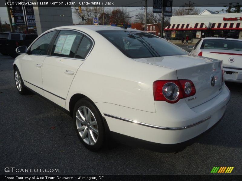 Candy White / Black 2010 Volkswagen Passat Komfort Sedan