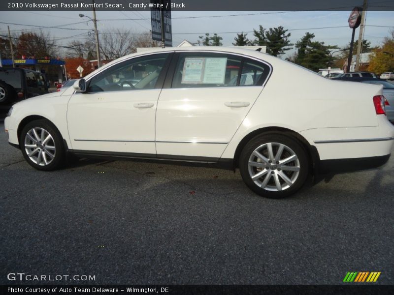 Candy White / Black 2010 Volkswagen Passat Komfort Sedan