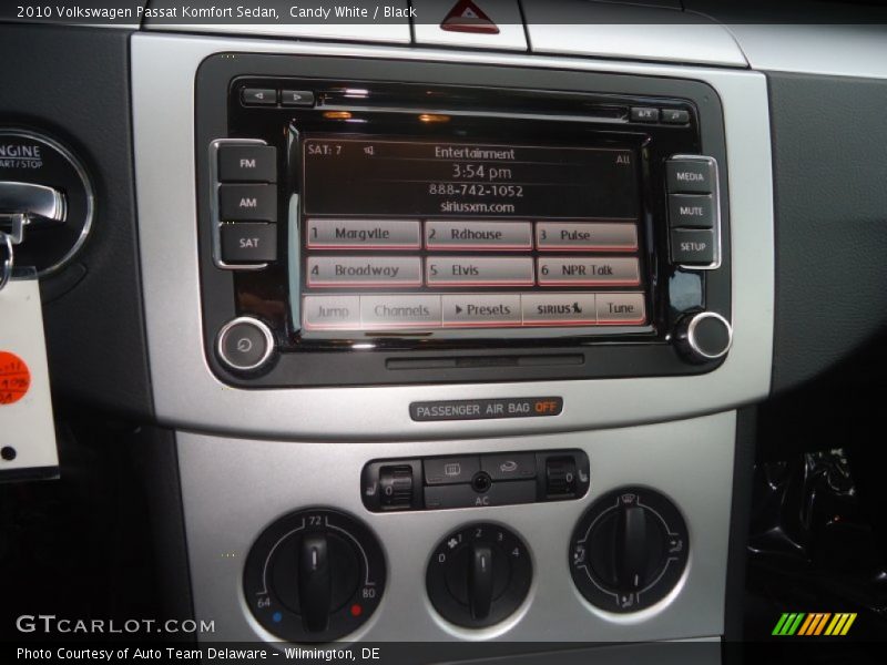 Candy White / Black 2010 Volkswagen Passat Komfort Sedan