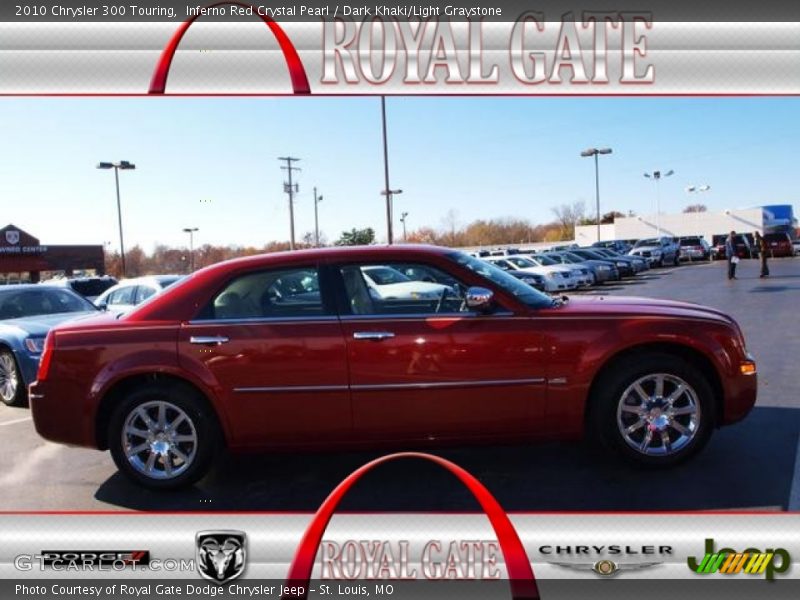 Inferno Red Crystal Pearl / Dark Khaki/Light Graystone 2010 Chrysler 300 Touring