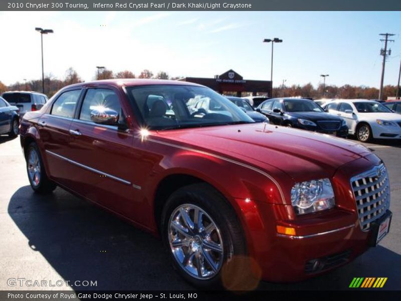 Inferno Red Crystal Pearl / Dark Khaki/Light Graystone 2010 Chrysler 300 Touring