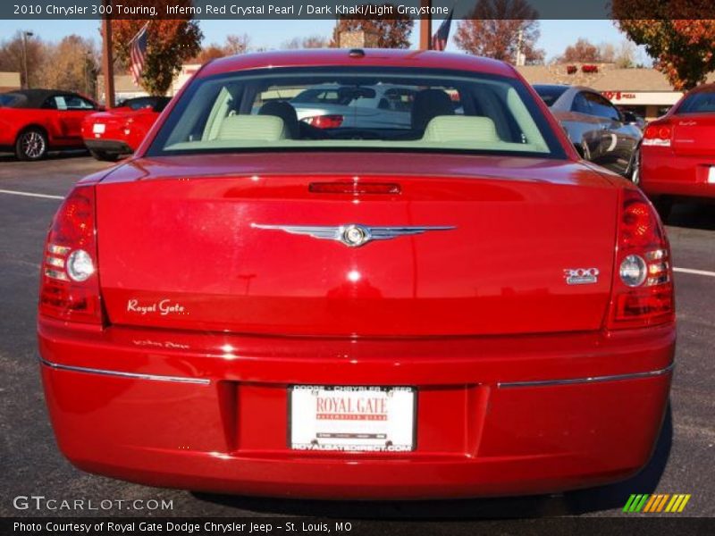 Inferno Red Crystal Pearl / Dark Khaki/Light Graystone 2010 Chrysler 300 Touring