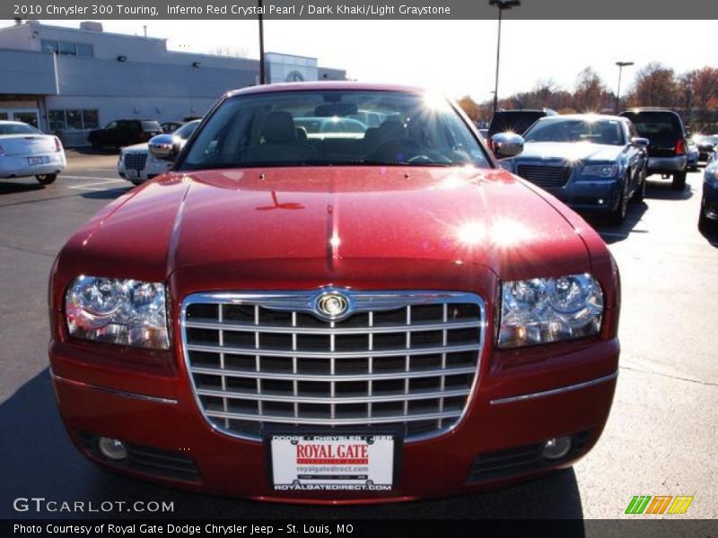 Inferno Red Crystal Pearl / Dark Khaki/Light Graystone 2010 Chrysler 300 Touring