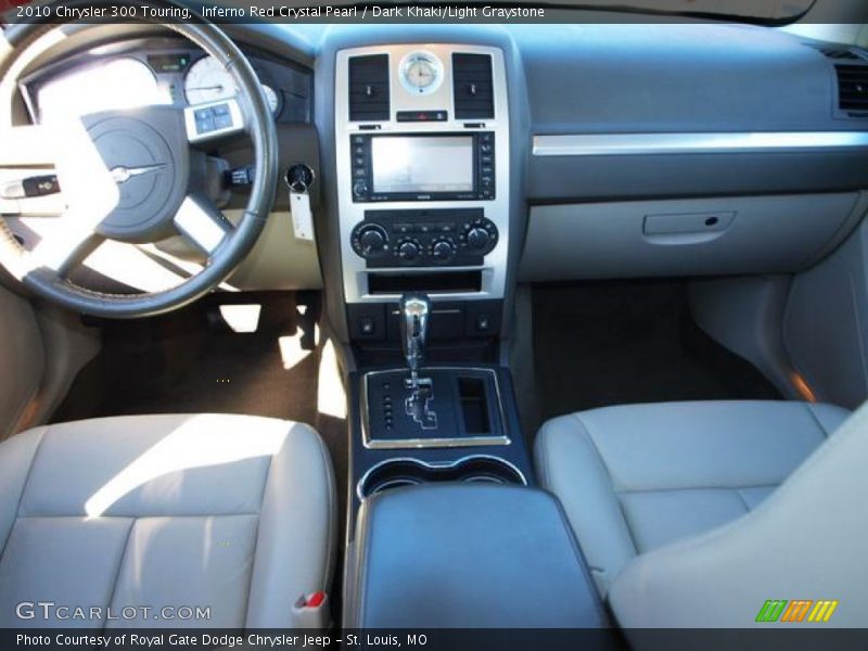 Inferno Red Crystal Pearl / Dark Khaki/Light Graystone 2010 Chrysler 300 Touring