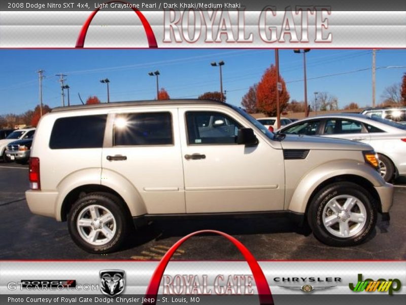 Light Graystone Pearl / Dark Khaki/Medium Khaki 2008 Dodge Nitro SXT 4x4