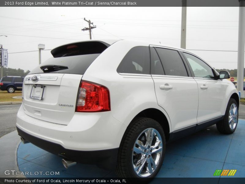 White Platinum Tri-Coat / Sienna/Charcoal Black 2013 Ford Edge Limited