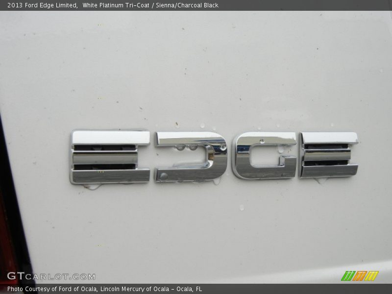 White Platinum Tri-Coat / Sienna/Charcoal Black 2013 Ford Edge Limited