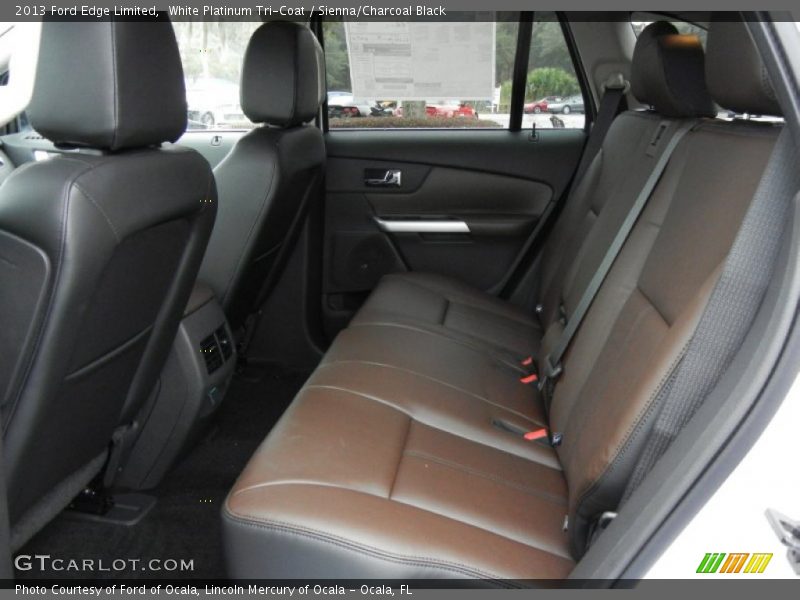 White Platinum Tri-Coat / Sienna/Charcoal Black 2013 Ford Edge Limited