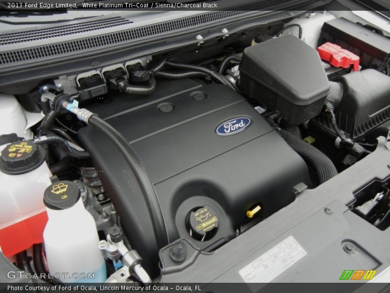 White Platinum Tri-Coat / Sienna/Charcoal Black 2013 Ford Edge Limited