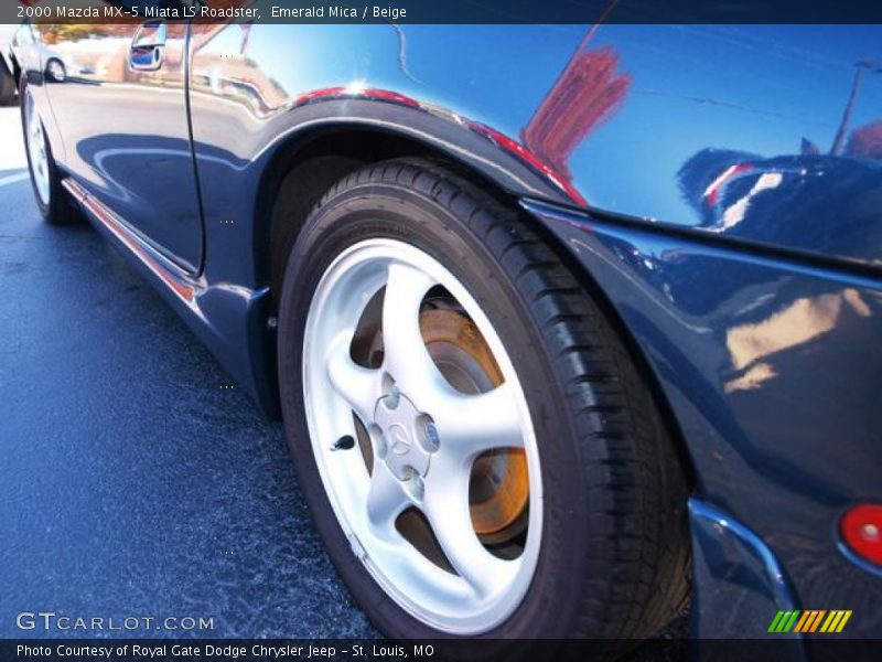 Emerald Mica / Beige 2000 Mazda MX-5 Miata LS Roadster