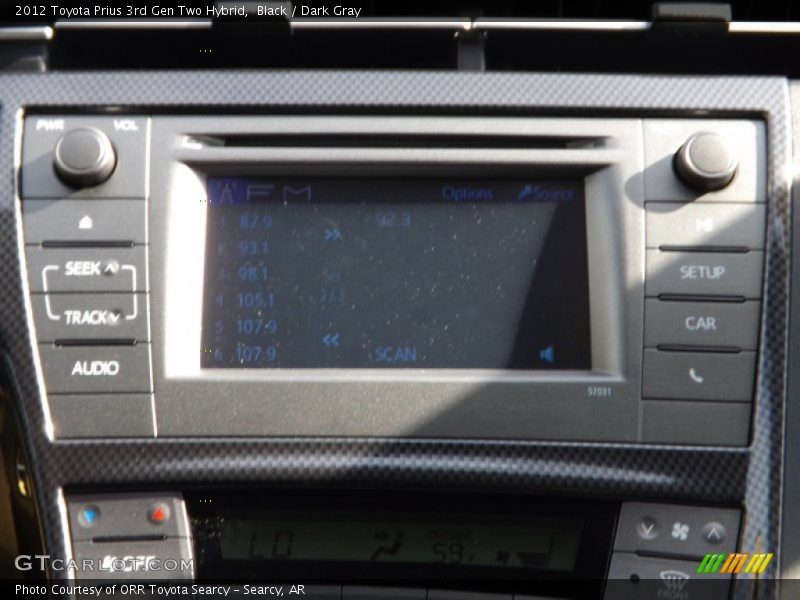 Black / Dark Gray 2012 Toyota Prius 3rd Gen Two Hybrid