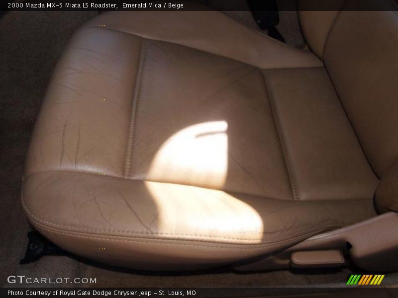 Emerald Mica / Beige 2000 Mazda MX-5 Miata LS Roadster