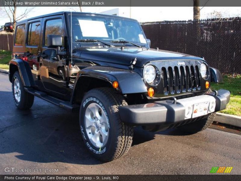 Black / Black 2013 Jeep Wrangler Unlimited Sahara 4x4