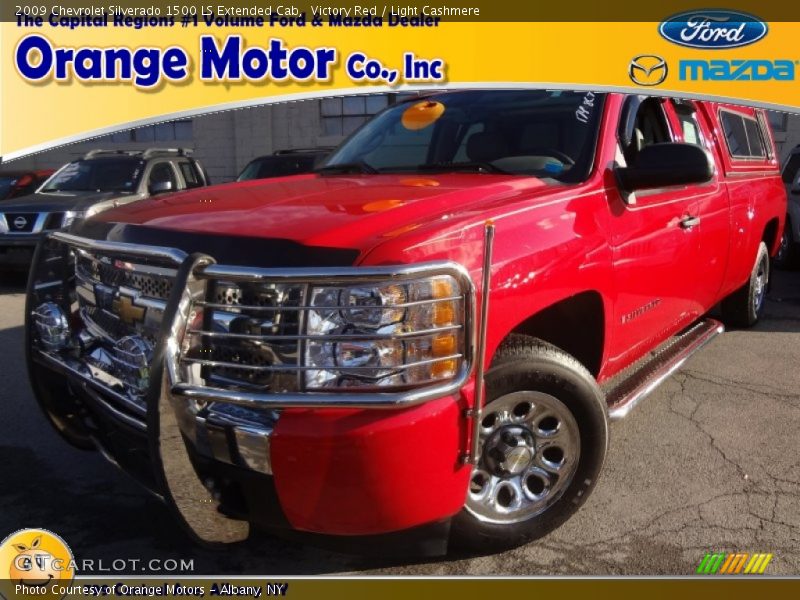 Victory Red / Light Cashmere 2009 Chevrolet Silverado 1500 LS Extended Cab