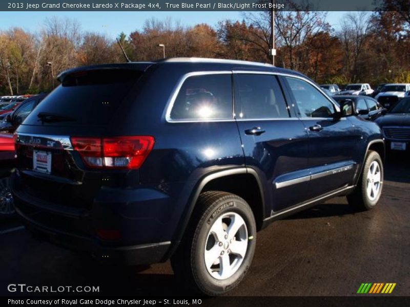 True Blue Pearl / Black/Light Frost Beige 2013 Jeep Grand Cherokee Laredo X Package 4x4