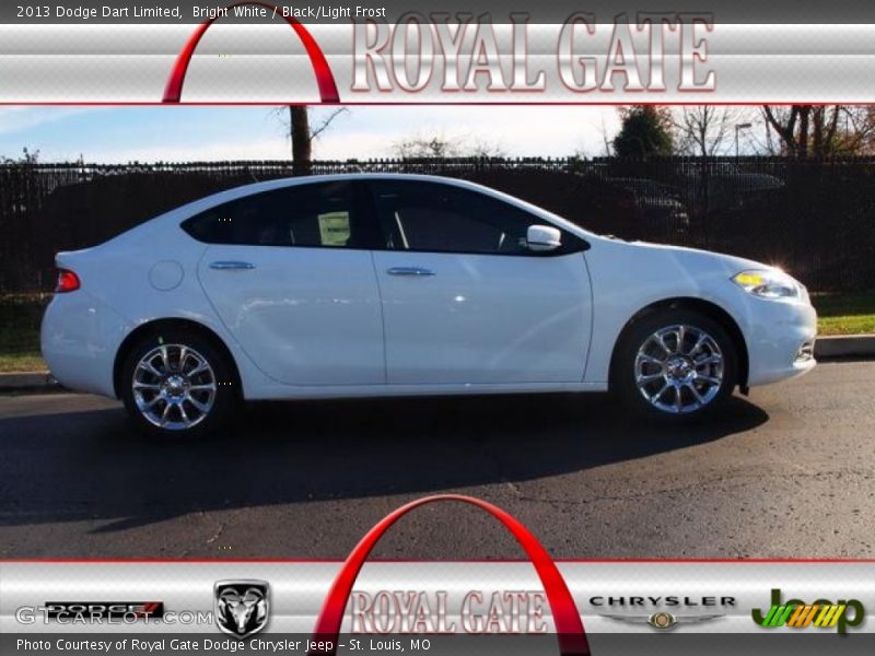 Bright White / Black/Light Frost 2013 Dodge Dart Limited
