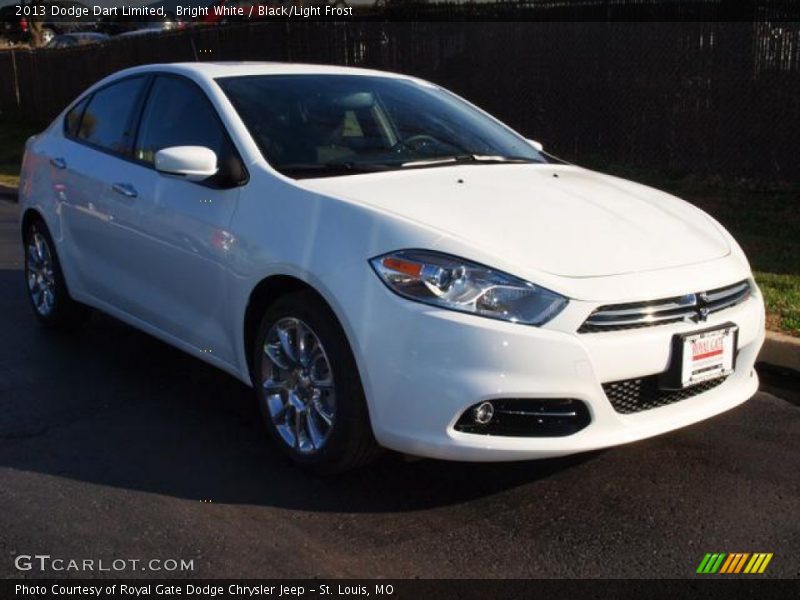 Bright White / Black/Light Frost 2013 Dodge Dart Limited