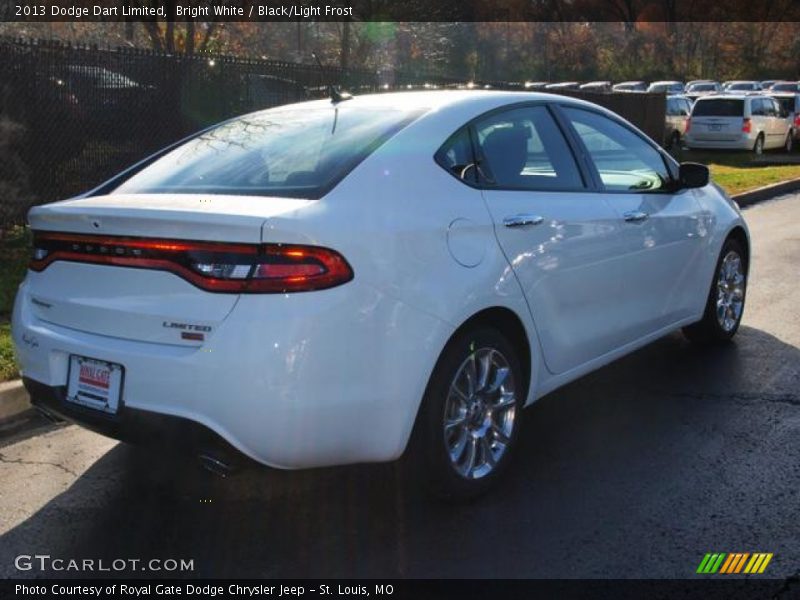 Bright White / Black/Light Frost 2013 Dodge Dart Limited