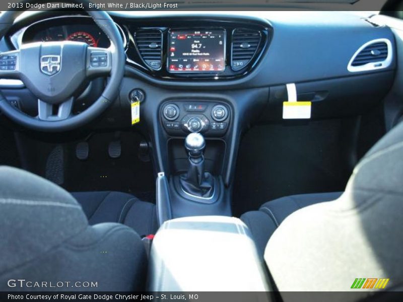 Bright White / Black/Light Frost 2013 Dodge Dart Limited