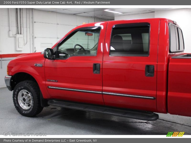 Red / Medium Parchment 2000 Ford F350 Super Duty Lariat Crew Cab 4x4