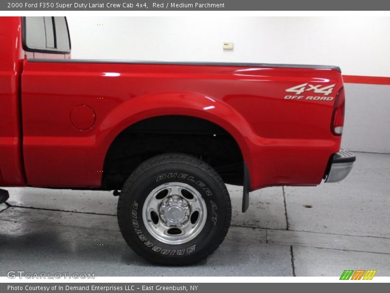 Red / Medium Parchment 2000 Ford F350 Super Duty Lariat Crew Cab 4x4