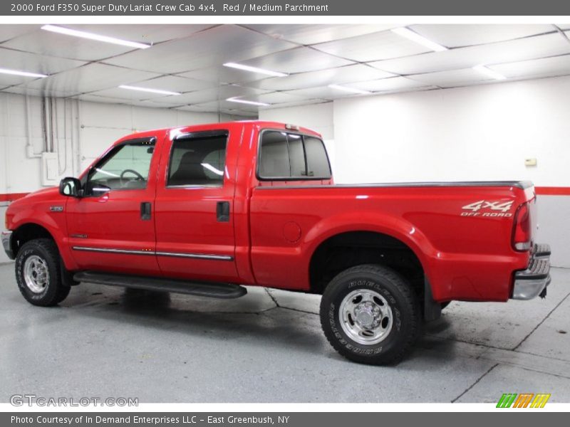 Red / Medium Parchment 2000 Ford F350 Super Duty Lariat Crew Cab 4x4