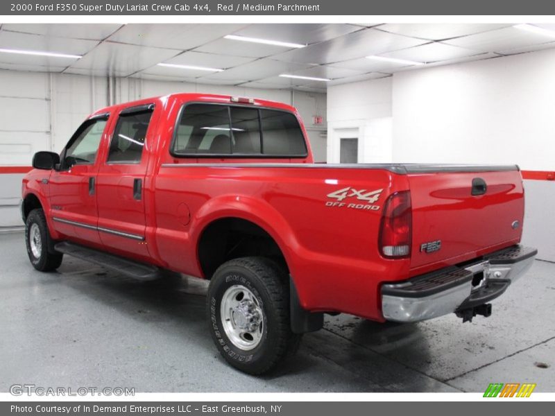 Red / Medium Parchment 2000 Ford F350 Super Duty Lariat Crew Cab 4x4