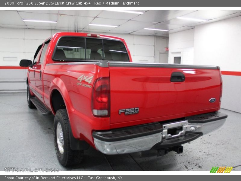 Red / Medium Parchment 2000 Ford F350 Super Duty Lariat Crew Cab 4x4