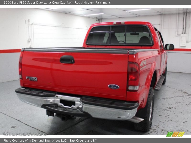 Red / Medium Parchment 2000 Ford F350 Super Duty Lariat Crew Cab 4x4