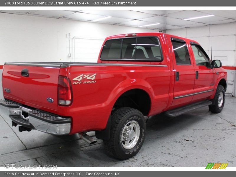 Red / Medium Parchment 2000 Ford F350 Super Duty Lariat Crew Cab 4x4
