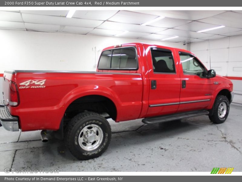 Red / Medium Parchment 2000 Ford F350 Super Duty Lariat Crew Cab 4x4