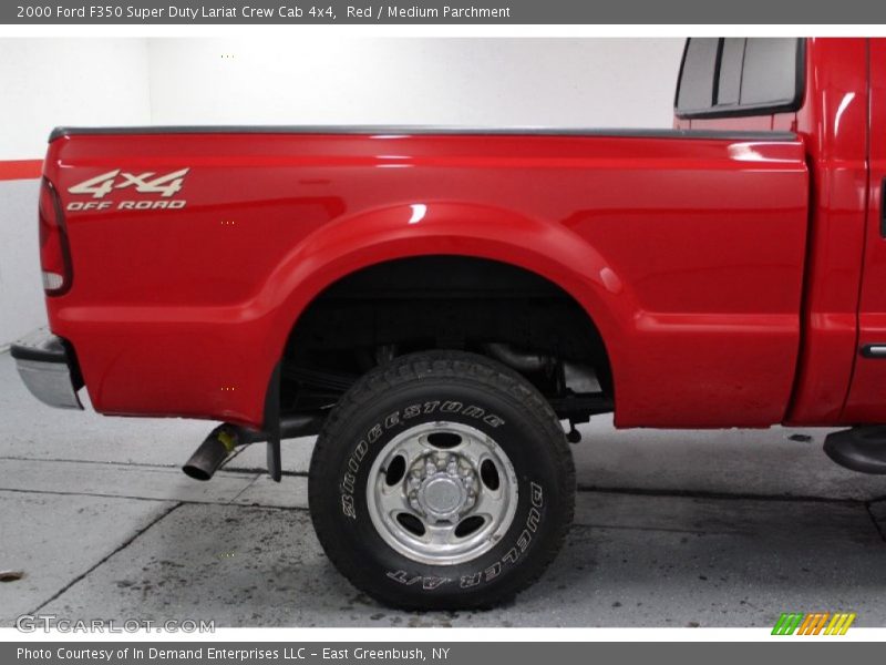 Red / Medium Parchment 2000 Ford F350 Super Duty Lariat Crew Cab 4x4