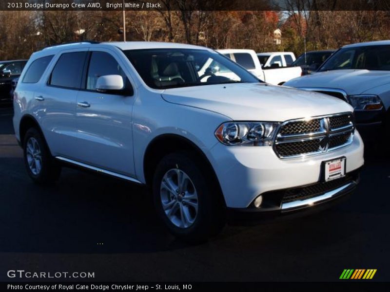 Bright White / Black 2013 Dodge Durango Crew AWD