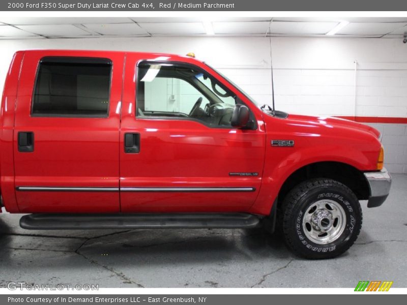 Red / Medium Parchment 2000 Ford F350 Super Duty Lariat Crew Cab 4x4