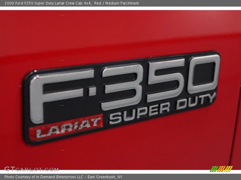 Red / Medium Parchment 2000 Ford F350 Super Duty Lariat Crew Cab 4x4