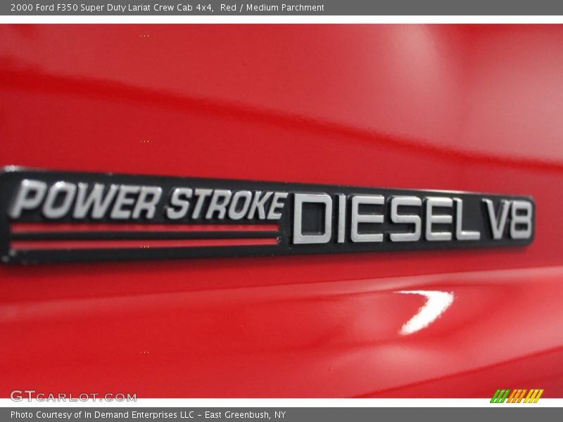 Red / Medium Parchment 2000 Ford F350 Super Duty Lariat Crew Cab 4x4