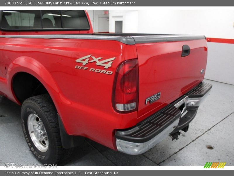 Red / Medium Parchment 2000 Ford F350 Super Duty Lariat Crew Cab 4x4