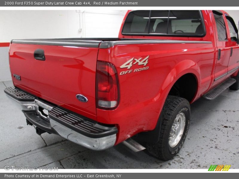 Red / Medium Parchment 2000 Ford F350 Super Duty Lariat Crew Cab 4x4