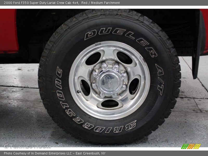 Red / Medium Parchment 2000 Ford F350 Super Duty Lariat Crew Cab 4x4