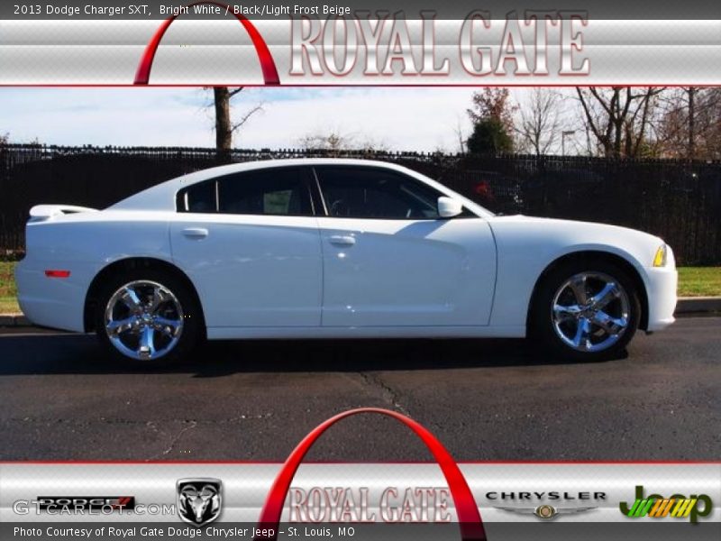 Bright White / Black/Light Frost Beige 2013 Dodge Charger SXT