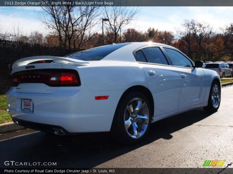 Bright White / Black/Light Frost Beige 2013 Dodge Charger SXT